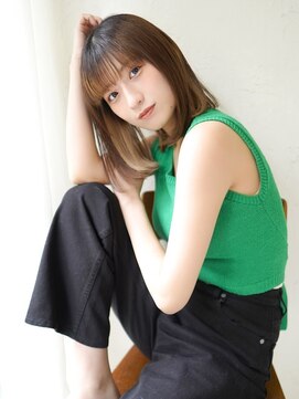 ラフィスヘアー トゥー 倉敷店(La fith hair too.) 【La fith】ぱっつんボブ×インナーカラー