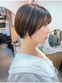 地毛風カラー/ナチュラルレイヤーカット/ショートボブ[船橋]