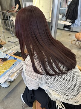 ユイマァル 岡山店(YUIMARL) ブリーチなしカラー×バーガンディーピンク