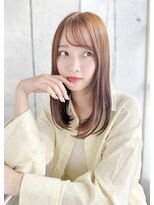 ナル 宇都宮(nalu)&nbsp;シースルーバングのナチュラルストレート