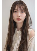 ロング/シースルー/ブラウン/似合わせ/【lana hair新宿】