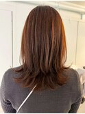 大人可愛いレイヤーカットくびれミディアム似合わせ小顔ヘア梅田