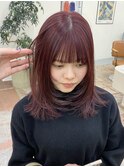 ブリーチなしカラー 10代20代カシスピンクラベンダー/akane