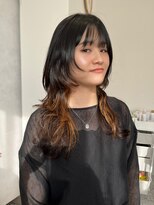 オン キャナルシティ博多前店(on)&nbsp;【晴音】ロングウルフパーマ/艶デザインカラー/20代/博多