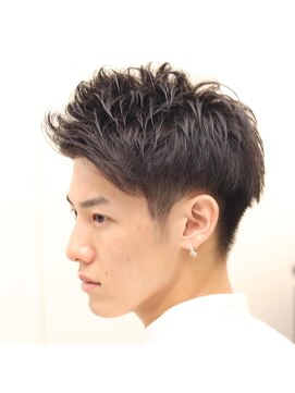 ヘアーアンドグルーミング ヨシザワインク(HAIR&GROOMING YOSHIZAWA Inc.) メンズビジネスショート爽やかアップバングスタイル