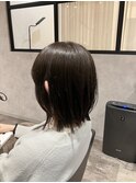 サンドベージュ×レイヤーボブ