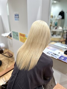 髪質改善ケアブリーチダブルカラーミルクティー10代20代30代