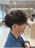 メンズパーマツイストスパイラルフェザーパーマ眉毛