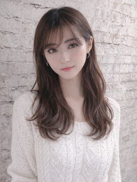 フラッグ バイ ヘッドライト 名古屋金山店(FLAG by HEADLIGHT) 韓国風レイヤー/外ハネくびれ/ミディアムレイヤー/ぱっつん前髪
