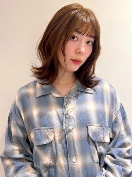 アイウィル(Ai WilL) ブリーチなしカラー 顔周りレイヤー くびれミディアム