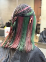 エッジ 下北沢(edge.)&nbsp;ピンク×グリーンの個性派デザインカラー　edge.下北沢
