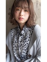 ヘアーアンドメイク ファット(Hair&Make PHAT) 小顔レイヤーカット外はねボブナチュラルブラウン20代30代