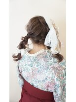 ヘアアンドメイクジップ恵比寿 (Hair＆Make ZIP)&nbsp;卒業式ツインアレンジ　袴　着付け