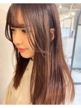 ローウェ 渋谷(Louwe) ゆるふわフェザーバンク/ラベージュカラー[渋谷/渋谷駅]