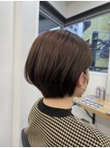 大人ショートボブブラウンアッシュベージュ