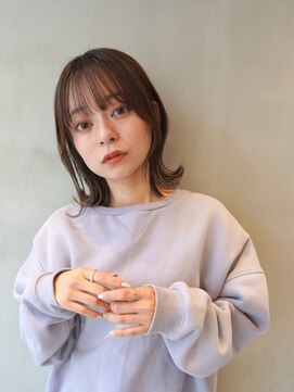 ニコ トウキョウ(nico TOKYO) 大人かわいい小顔ボブウルフ/ミディアムレイヤー/ペールベージュ