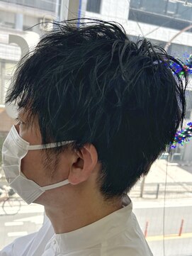 ヘッズ 本八幡店(HEADS) MEN'S HAIR センターパート ツイストスパイラル コンマヘア