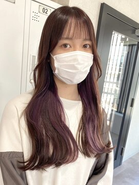 ムク 横浜店(muku) ダブルカラーピンクベージュベージュカラーケアブリーチレイヤー