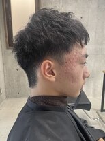 フイ 自由が丘(men's salon Hui)&nbsp;メンズ/アップバング/ツーブロックマッシュ/束感ショート波巻き