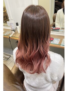 ネオリーブアイム 横浜西口店(Neolive aim) ピンク　グラデーション　デザインカラー