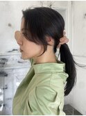 ダブルカラーミルクティーベージュカラーブルーブラックブリーチ