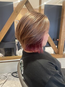 アヴァンス ジェイアール和歌山店(AVANCE.) インナーカラー×ベージュ×ピンク