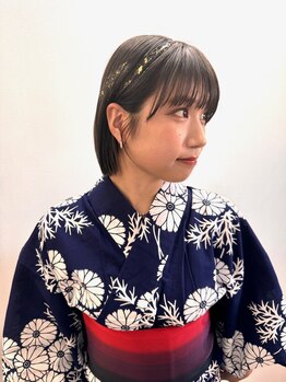 クレア(Crea)の写真/【表参道駅徒歩10秒】【浴衣着付】ヘアセット＋浴衣着付け 8800円（スマート決済のみ対応）