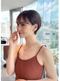丸みショート/コンパクトショート/可愛いショートヘア/前髪あり