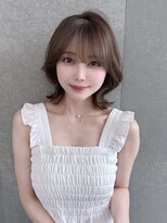 ロンドリゼル 札幌(Lond RiseL) オリーブグレー/前髪/ボブ/マロンベージュ/レイヤーカット/小顔