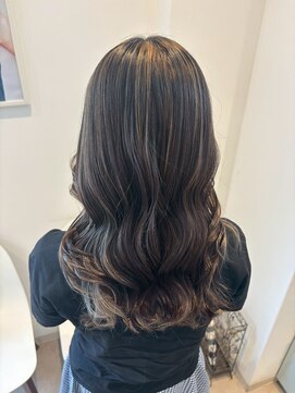 ハイライト×ミルクティーカラー