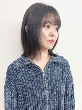 モリオフロムロンドン 松戸店(Morio from London) 【morio松戸 石山】外ハネミディアムレイヤー透明感カラー前髪有