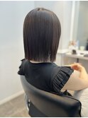 切りっぱなしボブ/ULTOWAトリートメント/髪質改善カラー/東銀座