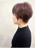 【shima】ショートと透明感ピンクカラー