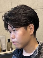 ブルニール 心斎橋(BLEUNIR)&nbsp;フェザーパーマ ビジネスパーマ　センターパート　毛流れ　大阪