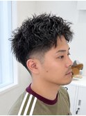 短髪に動きを|スパイキーパーマ【suiw】昭和町/30代/阿倍野