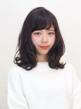 チャクラ アルカ ヘアサロン(Chakura arka Hair Salon) セミロング　エアリーパーマ　 [黒染め/髪質改善/パーマ]