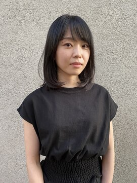 トップヘアーヒルズ 安城(TOP HAIR HILLS) 【人気】ストレートミディ/ニュアンスカラー/アッシュブラック