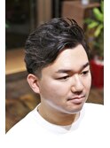 ツーブロック×7：3アップバング