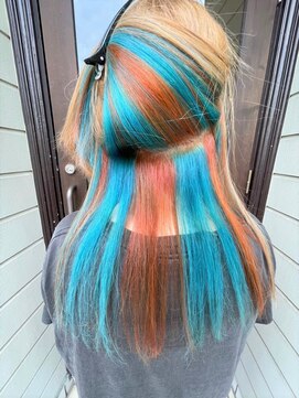 ヘア メイク ココ(hair make coco) パーフェクトシアン×オレンジ♪♪
