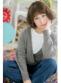 耳かけも◎くせ毛風前髪カール大人ガーリーミニボブc1