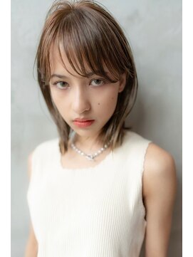 オースティン 流山おおたかの森(AUSTIN) 大人かわいい前髪セシルカットココアブラウンフリンジウェーブ