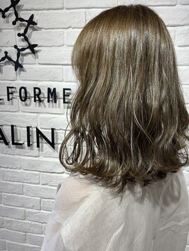 ヘア スパ ビューティー エールフォルム(HAIR SPA BEAUTY YELLFORME) シークレットハイライト×オリーブ系グレージュカラー