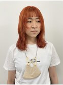 オレンジカラー ブリーチカラー 福岡 天神 薬院 20代