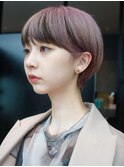 ラベンダーショート_チェリーブラウンフェミニンロング_ba414681