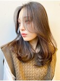 30代40代髪質改善ココアブラウン艶感ストレート透明感赤み消し