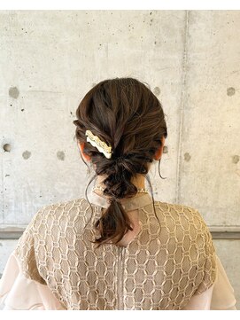 エミュ 天文館店(eMu) ミディアムボブの結婚式お呼ばれアレンジ