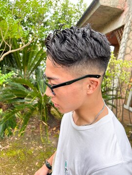 ユウヘアー 尾張旭店(U Hair) 20代/30代/アッシュブラック【Uhair】メンズフェード