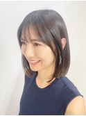 ナチュラルミディアムヘア × 進化系酸性縮毛矯正