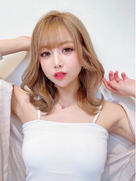 プアメリア 名古屋(Puamelia) ハイトーン×ダブルカラー×グレーベージュ☆レイヤー[名古屋]