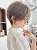 30代40代50代耳かけショート前髪なしハンサムショートカット